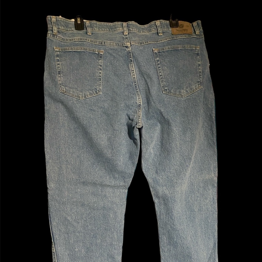 Wrangler Comfort Flex Fit Blue Jeans 42 X 29 Light Wash Straight Stretch NWOT